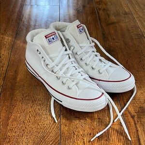 Converse White Mid-Top Athletic Shoes